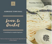 Image 1 of Axbridge learn to crochet workshop Thursday February 13th 7-9pm