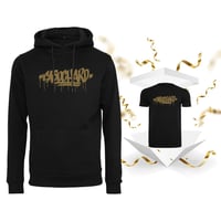 SWEAT CAPUCHE NOIR DORÉ - CABOCHARD TAG