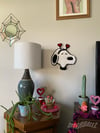 Heart Headband Snoopy Wall Rug 