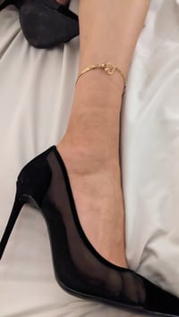 Image 4 of Gold Spade Snake Chain Anklet