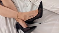 Image 5 of Gold Spade Snake Chain Anklet 