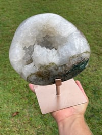 Image 8 of Polished Quartz Crystal On Display Stand #1663