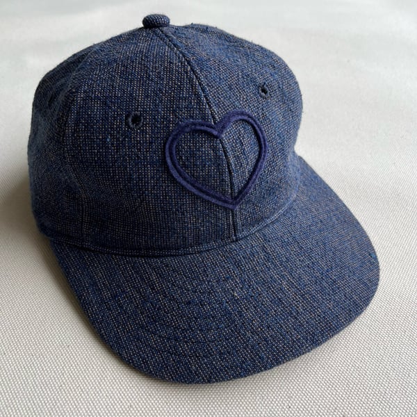 Image of *PRE-ORDER* Indigo/kakishibu Cotton Ball Caps look