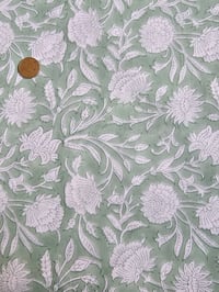 Image 3 of Namaste fabric fleurs grimpantes (vert d'eau)