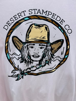 Image of Desert Stampede Co Cowgirl Tee_ L_pink