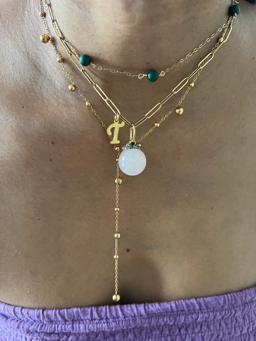 Image of CRIS • Crystal Ball Choker Rose Quartz