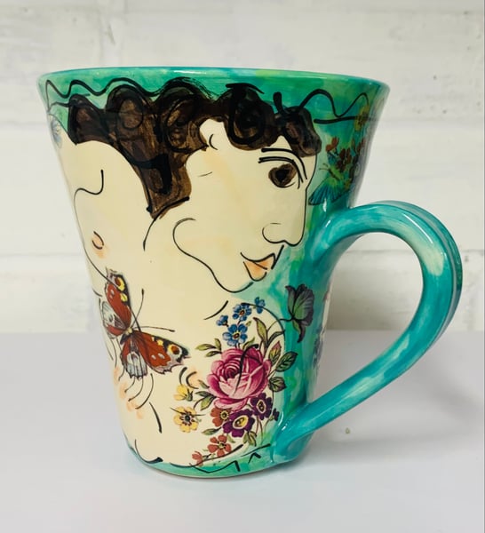 Image of Turquoise tall mug