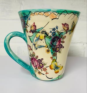 Image of Turquoise tall mug