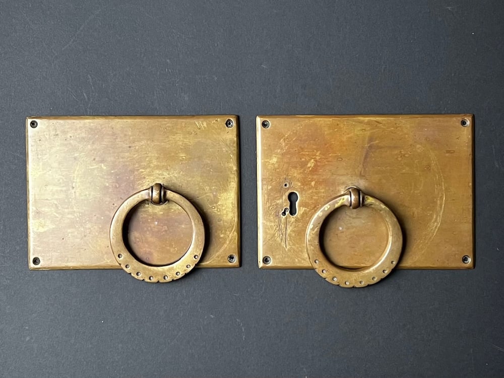 Image of A Pair of Large Arts & Crafts Bronze Handles