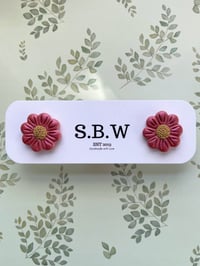 Pink Flower Studs