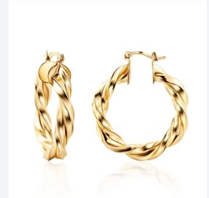 Image of Twisted Gold Hoops