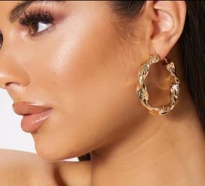 Image of Twisted Gold Hoops