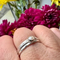 Image 2 of Pearl Stacking Rings 