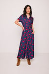 vestido largo flamenco marino