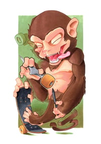 "SKATEBOARDER MONKEY"