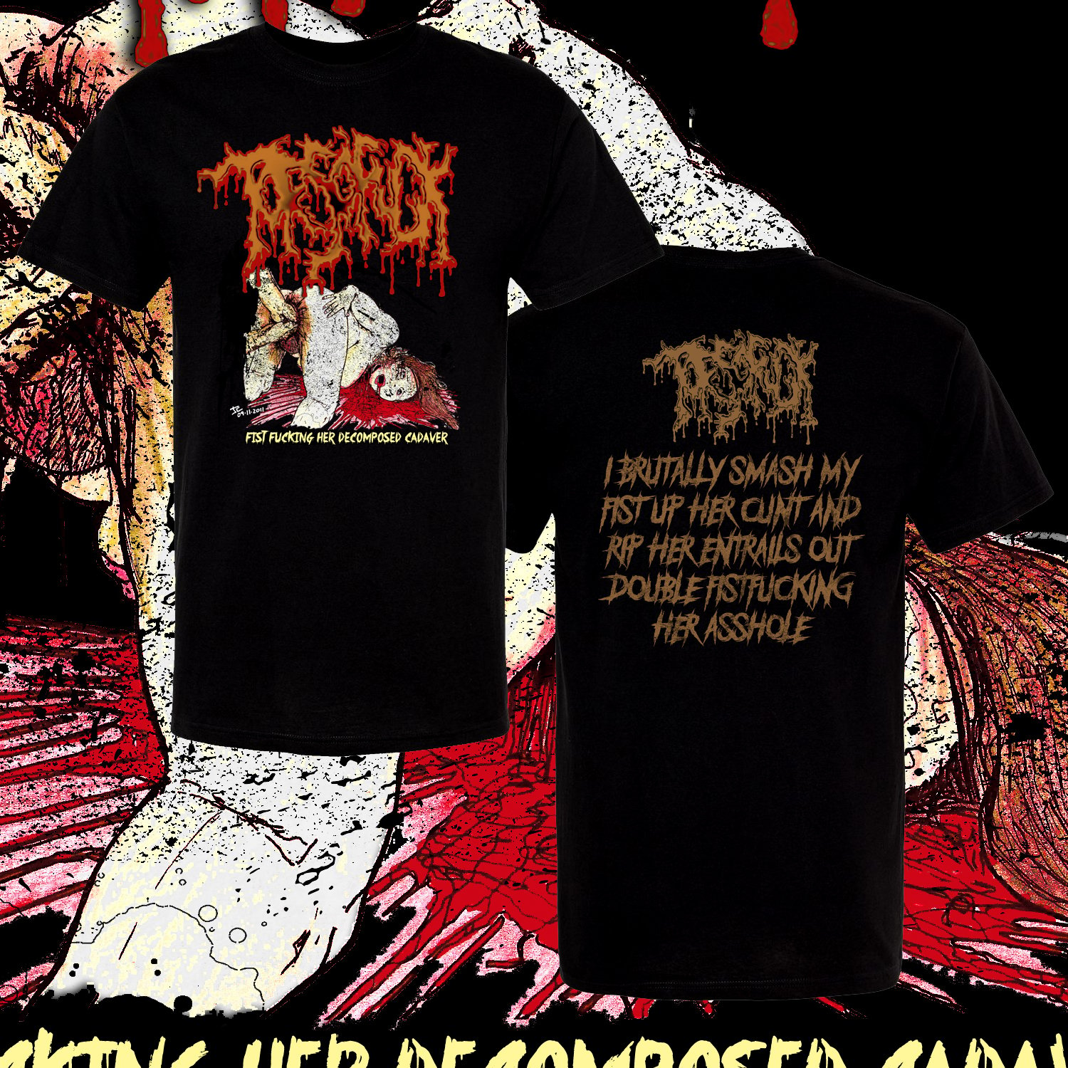 TORSOFUCK "Fist Fucking Her Decomposed Cadaver" T-shirt PRE-ORDER