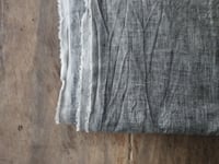 Image 2 of soft LINEN-WOOL fabric, double sided (in greyish brown or antracite melange) // 180 g, 140 cm wide