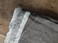 Image 5 of soft LINEN-WOOL fabric, double sided (in greyish brown or antracite melange) // 180 g, 140 cm wide