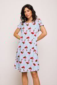 Image 3 of vestido corto flamencos celeste