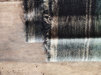 Image 3 of soft WOOL mohair fabric in black, forest green and sand // 435 g, 140 cm