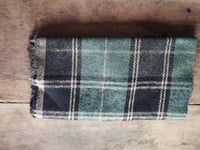 Image 4 of soft WOOL mohair fabric in black, forest green and sand // 435 g, 140 cm