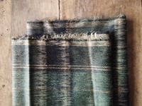 Image 1 of soft WOOL mohair fabric in black, forest green and sand // 435 g, 140 cm