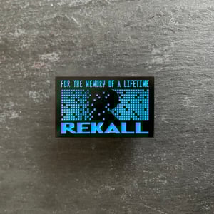 Total Recall inspired "REKALL" soft enamel pin badge