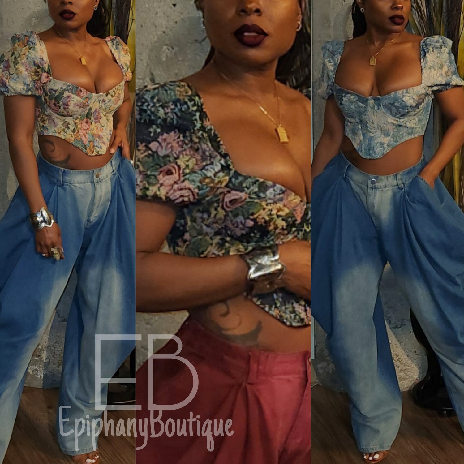 Image of The Billow Pant & The Khori Floral Corset Top: **SEPERATES** 