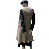 Image 1 of LARGE HOODED JACKET in boiled wool