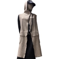 Image 4 of LARGE HOODED JACKET in boiled wool