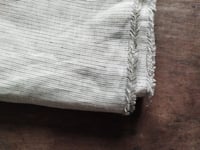 Image 1 of medium weight LINEN fabric in creme, grey and green // 120 g, 140 cm wide