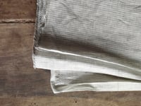 Image 3 of medium weight LINEN fabric in creme, grey and green // 120 g, 140 cm wide