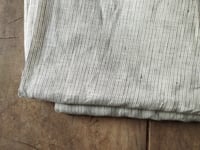 Image 4 of medium weight LINEN fabric in creme, grey and green // 120 g, 140 cm wide