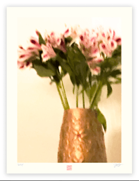 Image 1 of SOFT FLOWER & VASE (24X18)