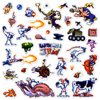 Image 1 of Earthworm Jim Sticker Set (32 Pieces)