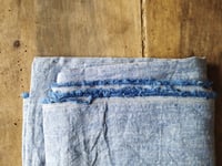 Image 1 of medium weight LINEN fabric in cobalt blue, melange // 120 g, 140 cm wide