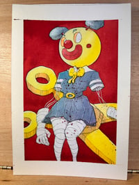 Image 1 of "Killer Clown 1" 6x9 original painting