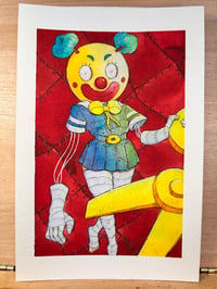 Image 2 of "Killer Clown 2" 6x9 original painting