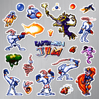 Image 1 of Earthworm Jim Magnet Set (21 Pieces)