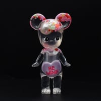 Image 1 of Kilos Kewties Mouse Purple Conversation Heart Double Cast Resin Figure - Vday Series