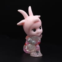 Image 4 of Kilos Kewties Pink Glow in the Dark Sitting Goat Double Cast Resin Figure - Vday Series