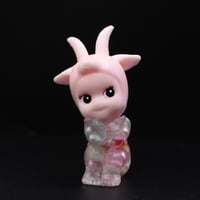 Image 3 of Kilos Kewties Pink Glow in the Dark Sitting Goat Double Cast Resin Figure - Vday Series