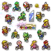 Image 1 of Excitebike: Bun Bun Mario Battle Sticker Set (19 Pieces)