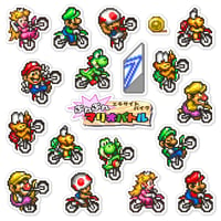 Image 1 of Excitebike: Bun Bun Mario Battle Sticker Set (19 Pieces)