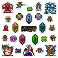 Image 1 of Final Fantasy: Mystic Quest Sticker Set (26 Pieces)