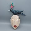 Raven Moon- Wall Mask- Moonface Series