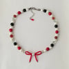 red bow necklace