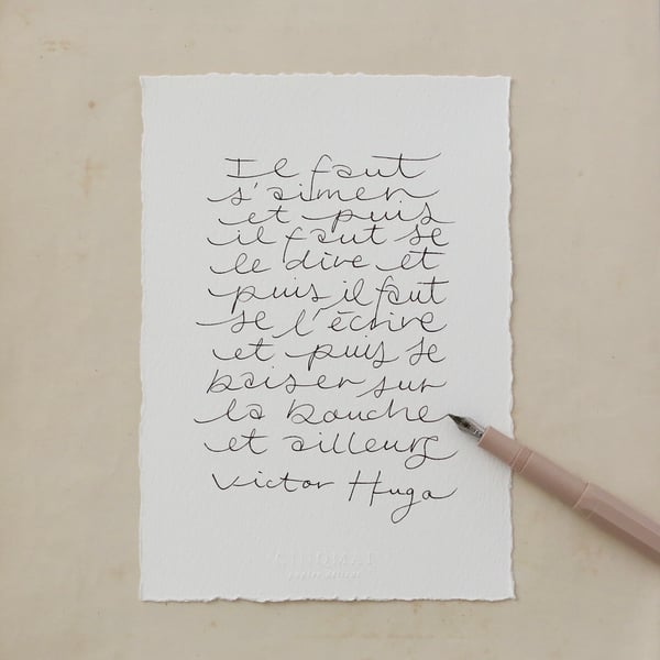 Image of PETITE AFFICHE / MANUSCRITE / IL FAUT S'AIMER