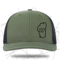 Green and Black hat, Black logo - StrongerHeartsTahoe