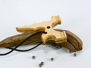 Image of Wooden Slingshot, Twister Frame, Birchwood Sling Shot, Wood Catapult, Right or Left Hand